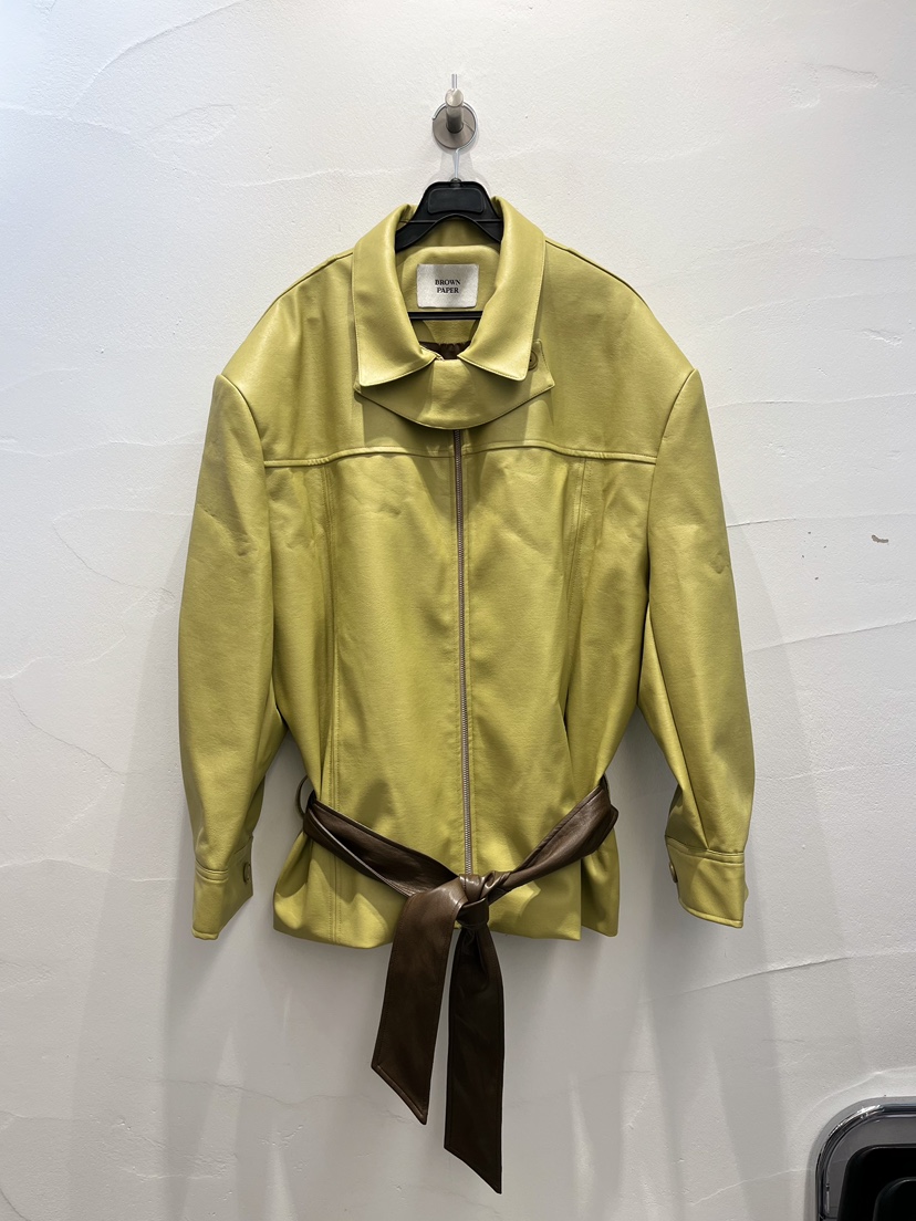 BROWN PAPER-S東大門㊣代購女裝新品推薦熱賣休閑夾克含腰帶BROWN PAPER-S夾克圖色1