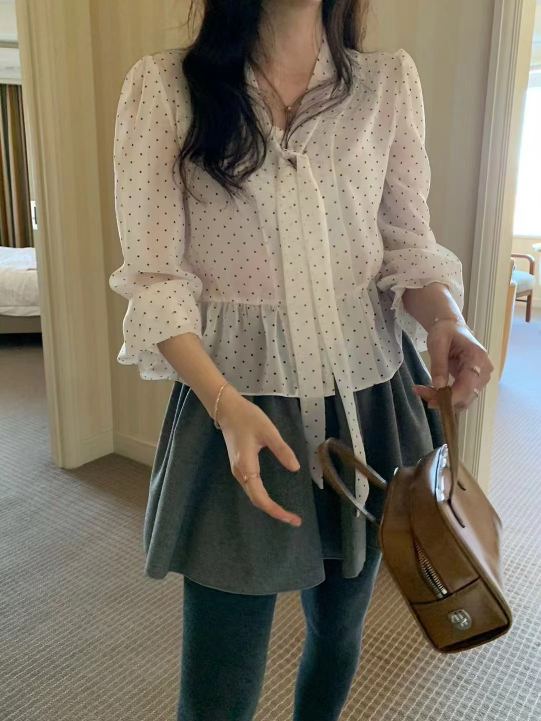 PYT-ot㊣東大門實拍女士新款休閑26春夏職業時尚襯衫蕾絲衫pretty young thing襯衫/蕾絲衫