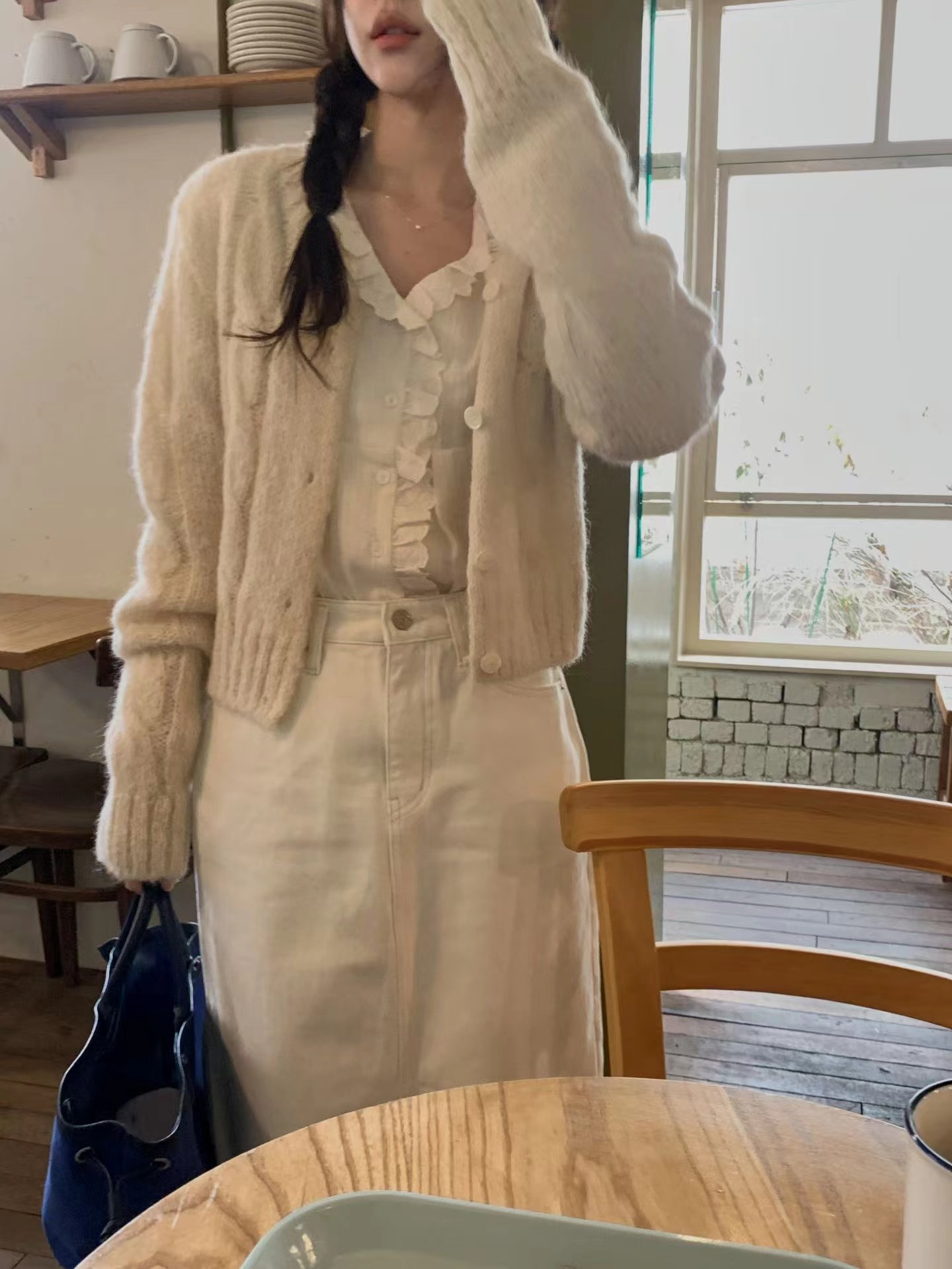 MIELLE-미엘르-OT㊣東大門代購女士新款時尚熱賣人氣針織衫MIELLE-미엘르-OT針織衫圖色1