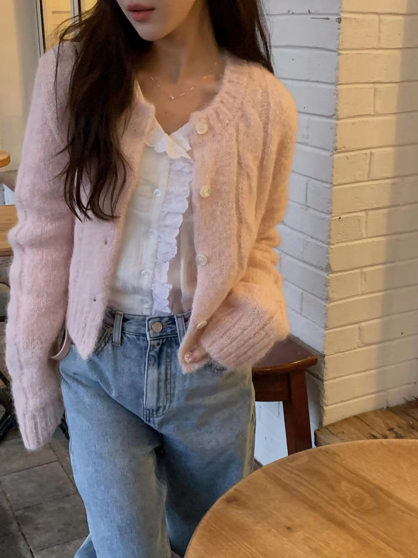 MIELLE-미엘르-OT㊣東大門代購女士新款時尚熱賣人氣針織衫MIELLE-미엘르-OT針織衫圖色2