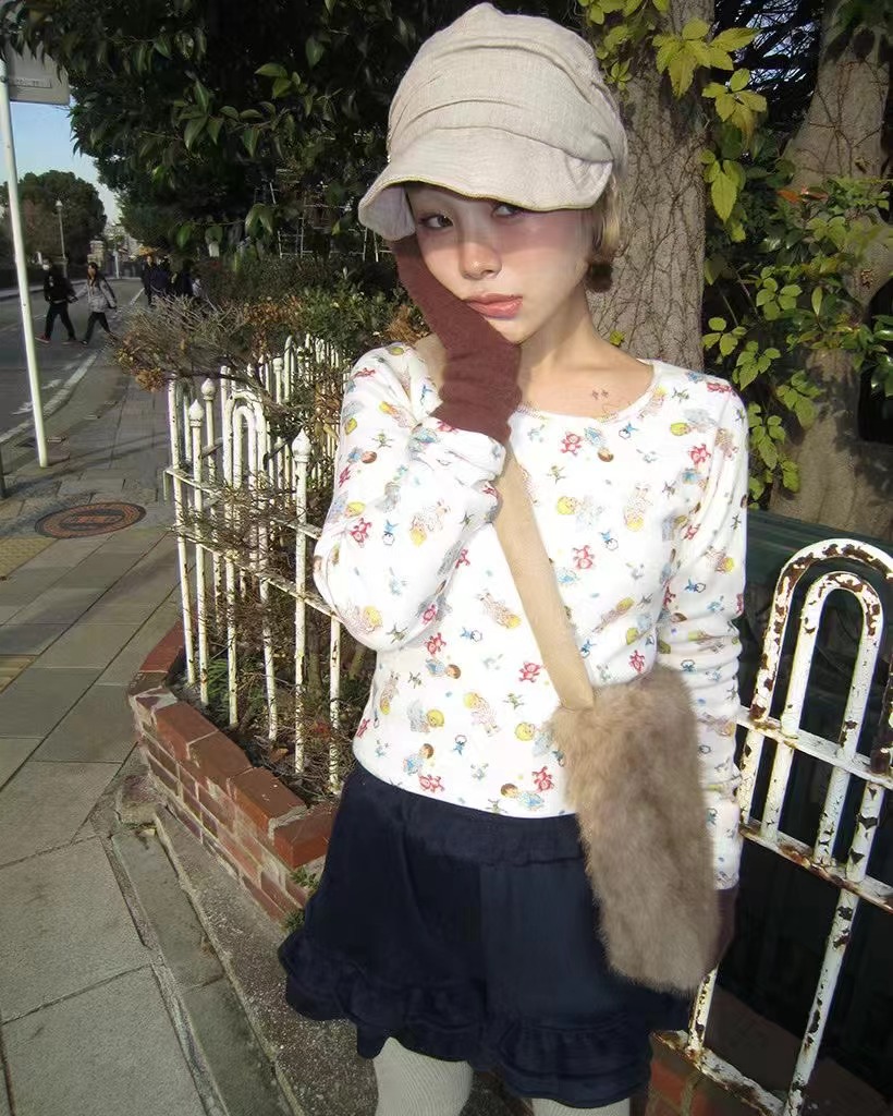 I I韓國代購㊣女士新款休閑推薦人氣熱賣26春夏真品長袖T恤ITSSONG長袖T恤