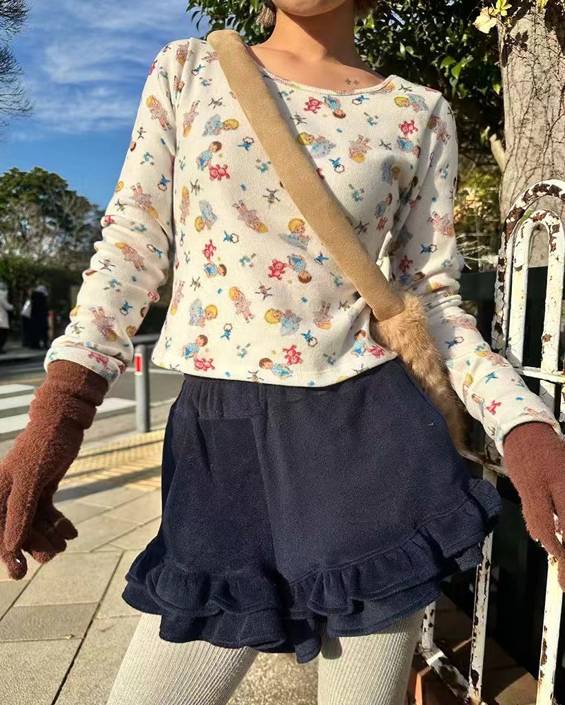 I I韓國代購㊣女士新款休閑推薦人氣熱賣26春夏真品長袖T恤ITSSONG長袖T恤圖色1