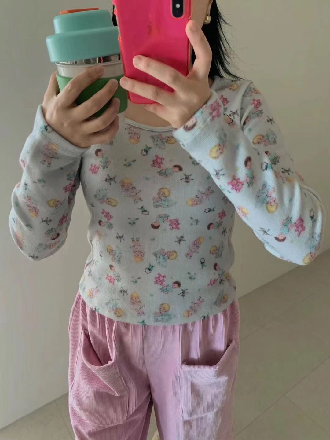 I I韓國代購㊣女士新款休閑推薦人氣熱賣26春夏真品長袖T恤ITSSONG長袖T恤圖色2