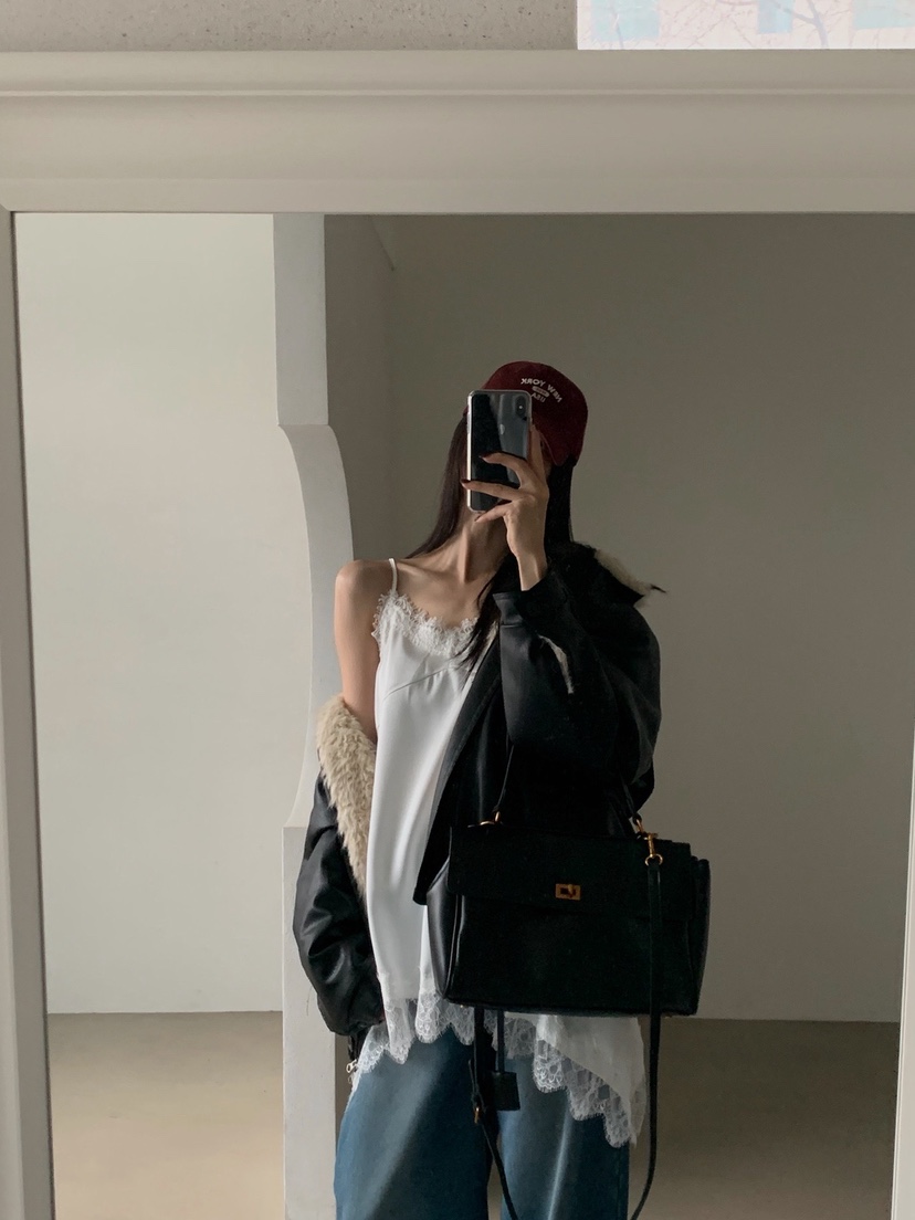 VERANDA東大門直郵㊣女裝新款熱賣休閑真品職業吊帶背心蕾絲VERANDA吊帶/背心