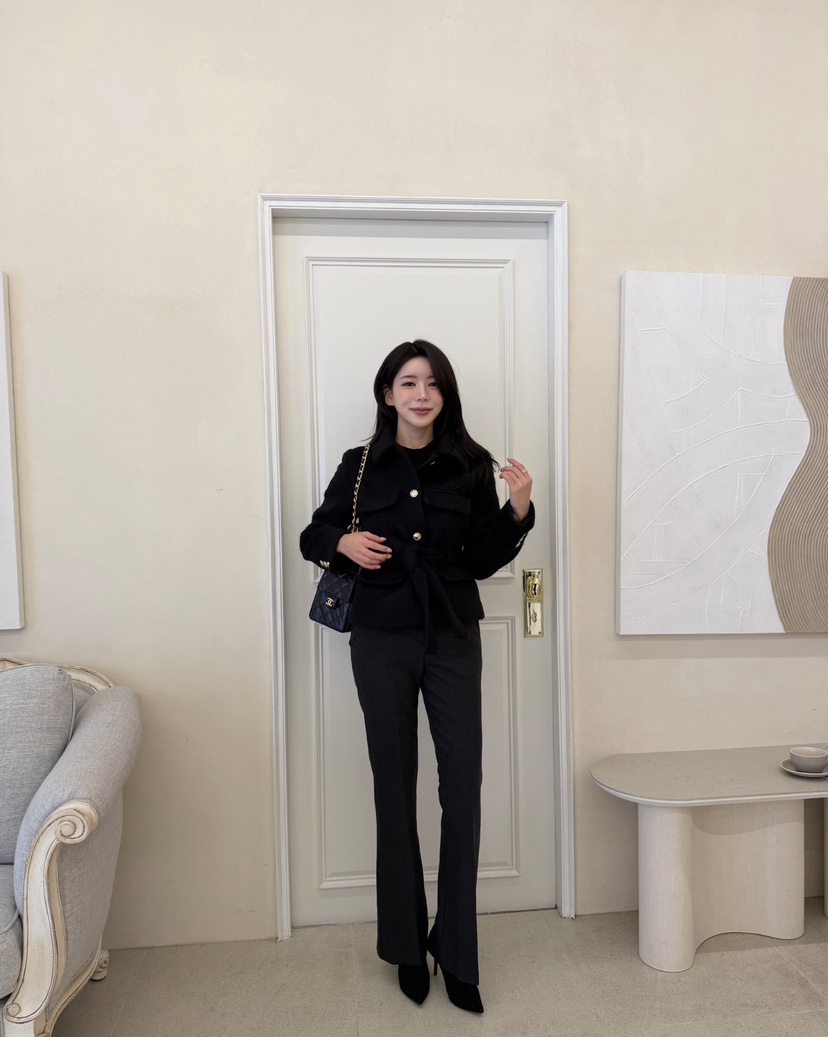 LAVIEU韓國直郵㊣女裝新品推薦真品人氣時尚職業夾克含腰帶LAVIEU夾克