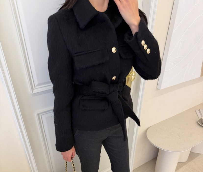 LAVIEU韓國直郵㊣女裝新品推薦真品人氣時尚職業夾克含腰帶LAVIEU夾克圖色2