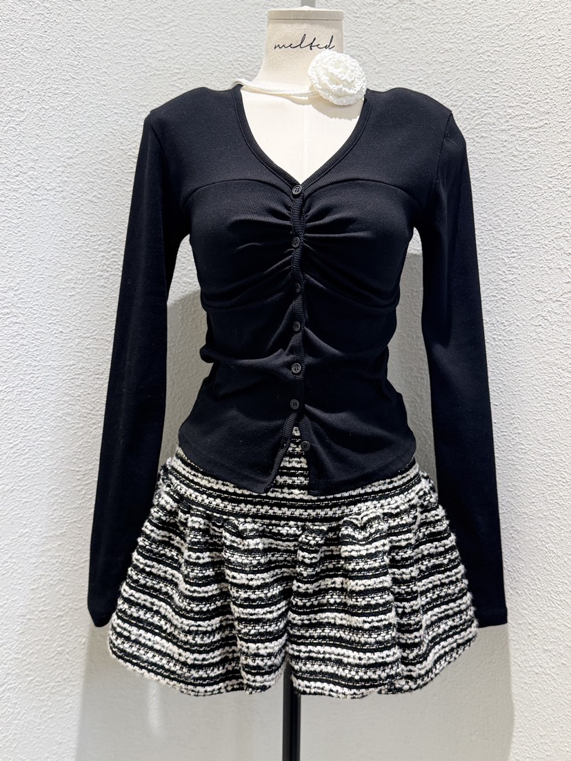 MELTED-P㊣東大門代購女裝新品職業推薦26春夏長袖T恤開衫MELTED-P長袖T恤