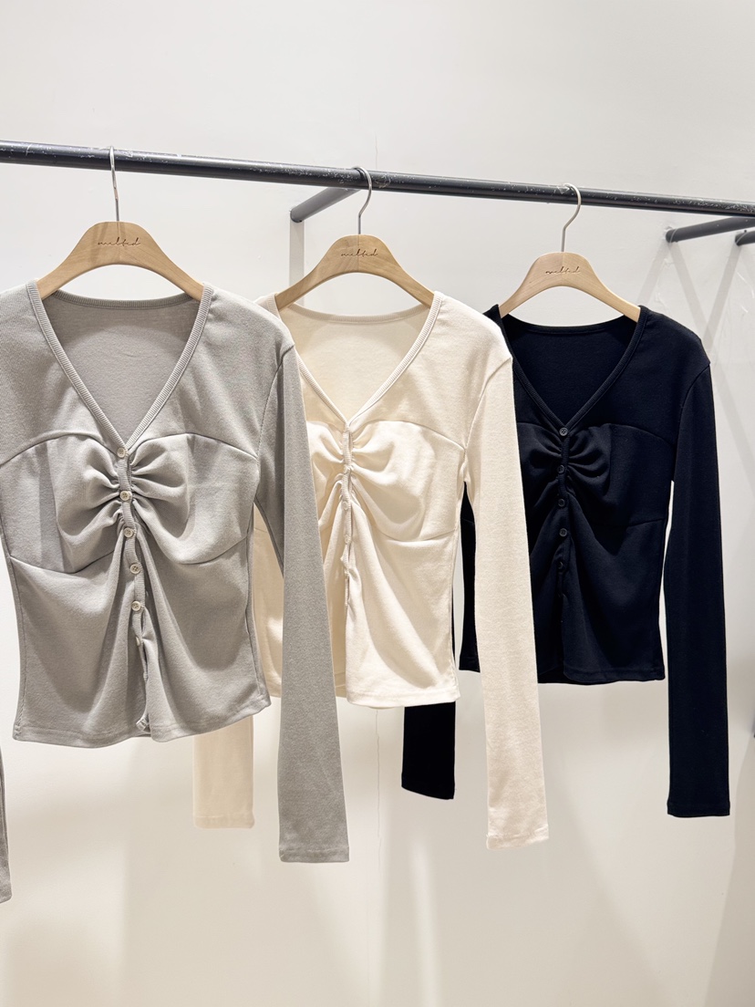 MELTED-P㊣東大門代購女裝新品職業推薦26春夏長袖T恤開衫MELTED-P長袖T恤