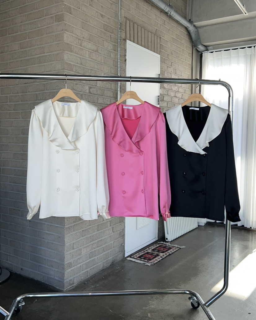 VERNI㊣東大門代購女士新款熱賣26春夏職業推薦休閑襯衫蕾絲衫VERNI襯衫/蕾絲衫