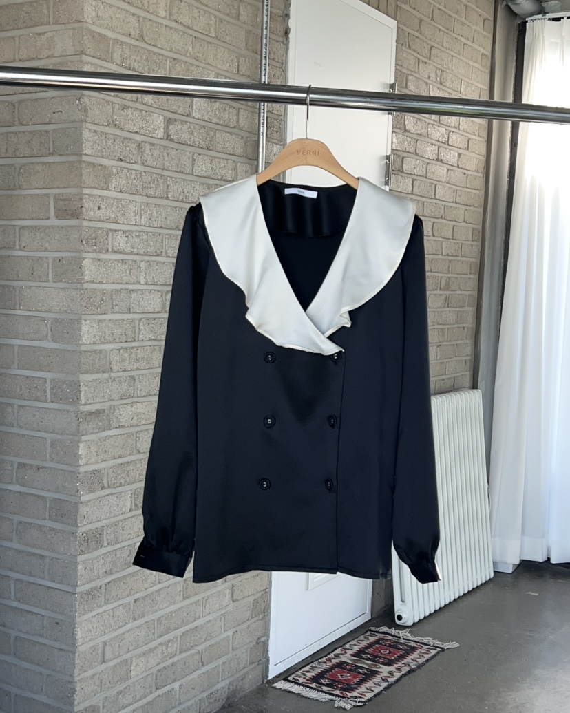 VERNI㊣東大門代購女士新款熱賣26春夏職業推薦休閑襯衫蕾絲衫VERNI襯衫/蕾絲衫圖色1