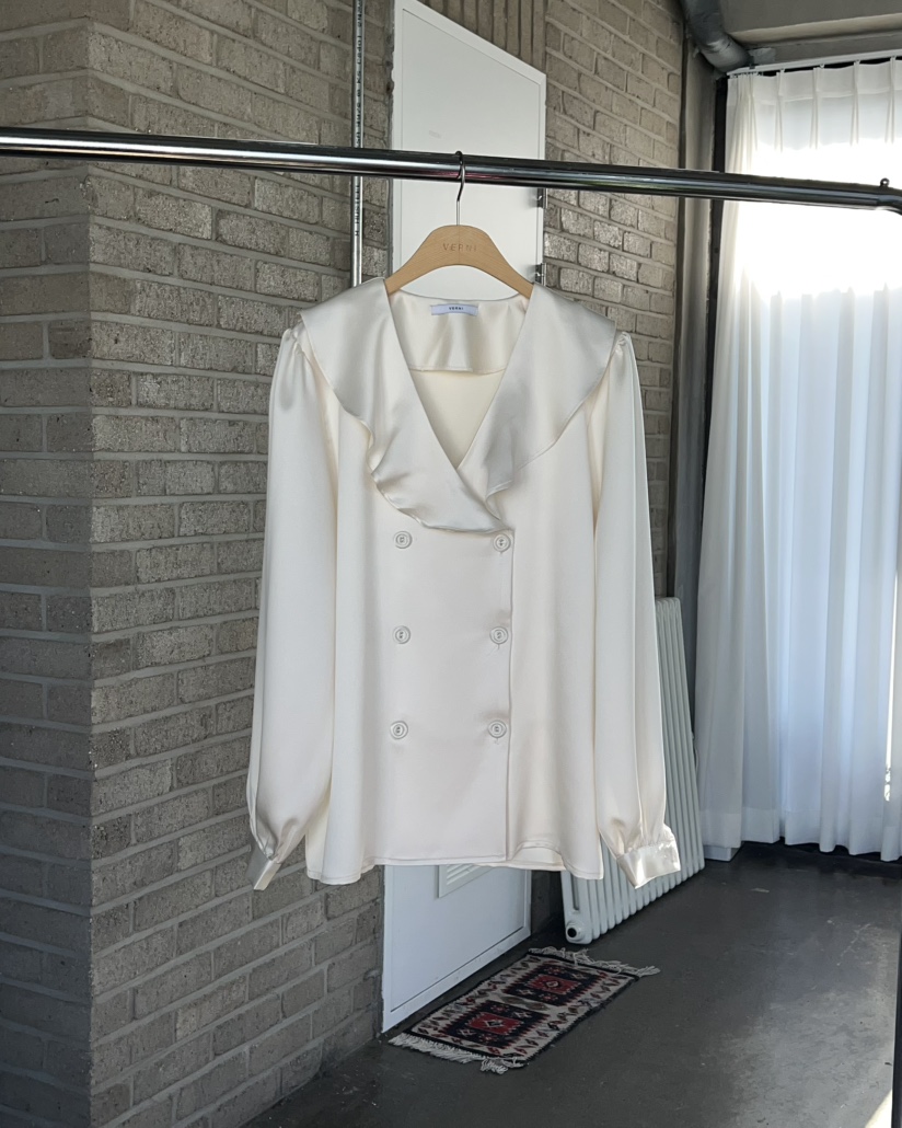 VERNI㊣東大門代購女士新款熱賣26春夏職業推薦休閑襯衫蕾絲衫VERNI襯衫/蕾絲衫圖色3