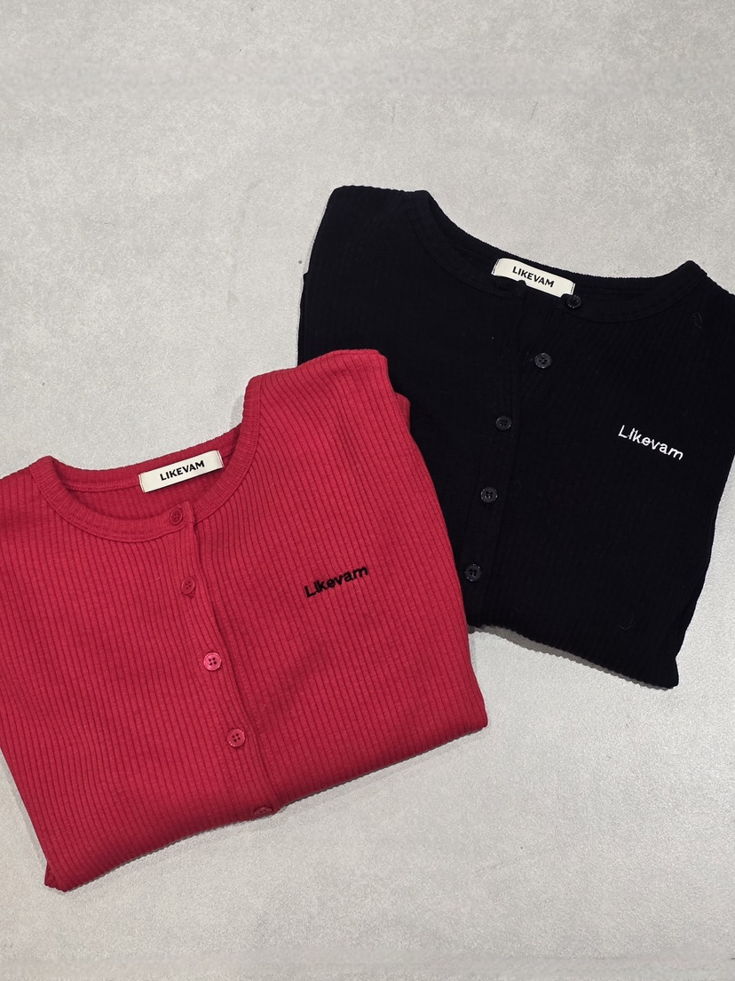 LIKEVAM㊣東大門實拍女裝新款時尚熱賣休閑人氣長袖T恤開衫LIKEVAM長袖T恤