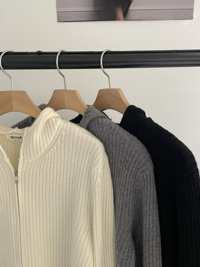 BUTTER-P東大門直郵㊣女士新品26春夏休閑針織衫羊毛針織拉鏈BUTTER-P針織衫