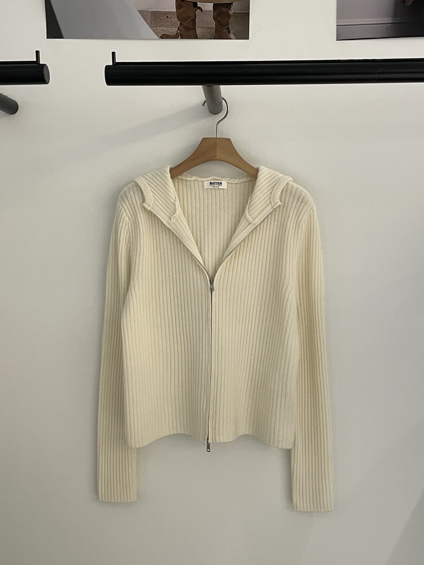 BUTTER-P東大門直郵㊣女士新品26春夏休閑針織衫羊毛針織拉鏈BUTTER-P針織衫圖色1