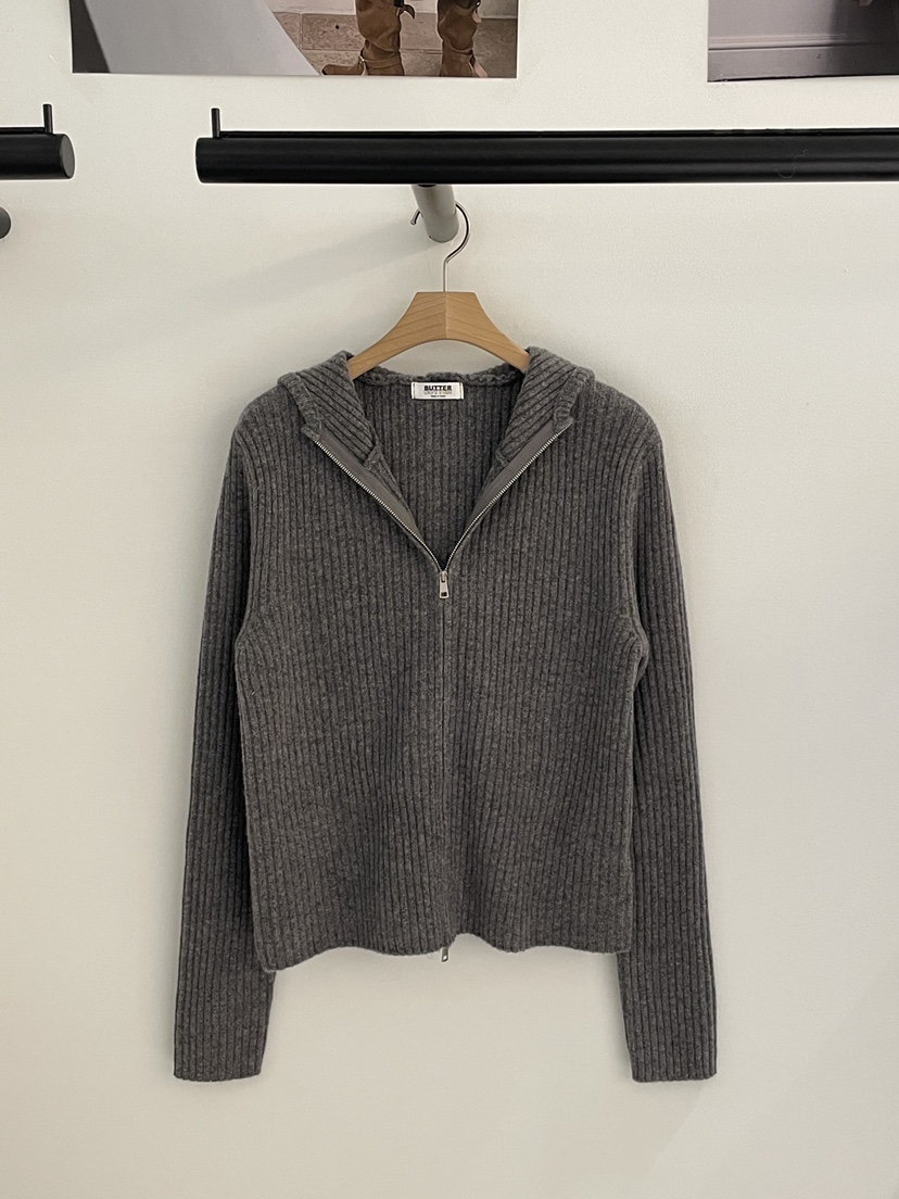 BUTTER-P東大門直郵㊣女士新品26春夏休閑針織衫羊毛針織拉鏈BUTTER-P針織衫圖色2