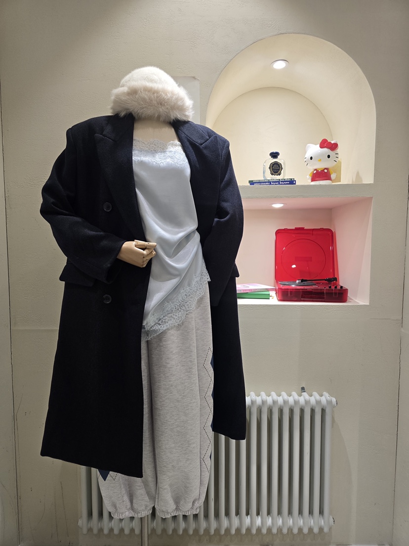 LIKEVAM㊣東大門實拍女士新品休閑真品時尚職業熱賣中長款大衣LIKEVAM中長款大衣