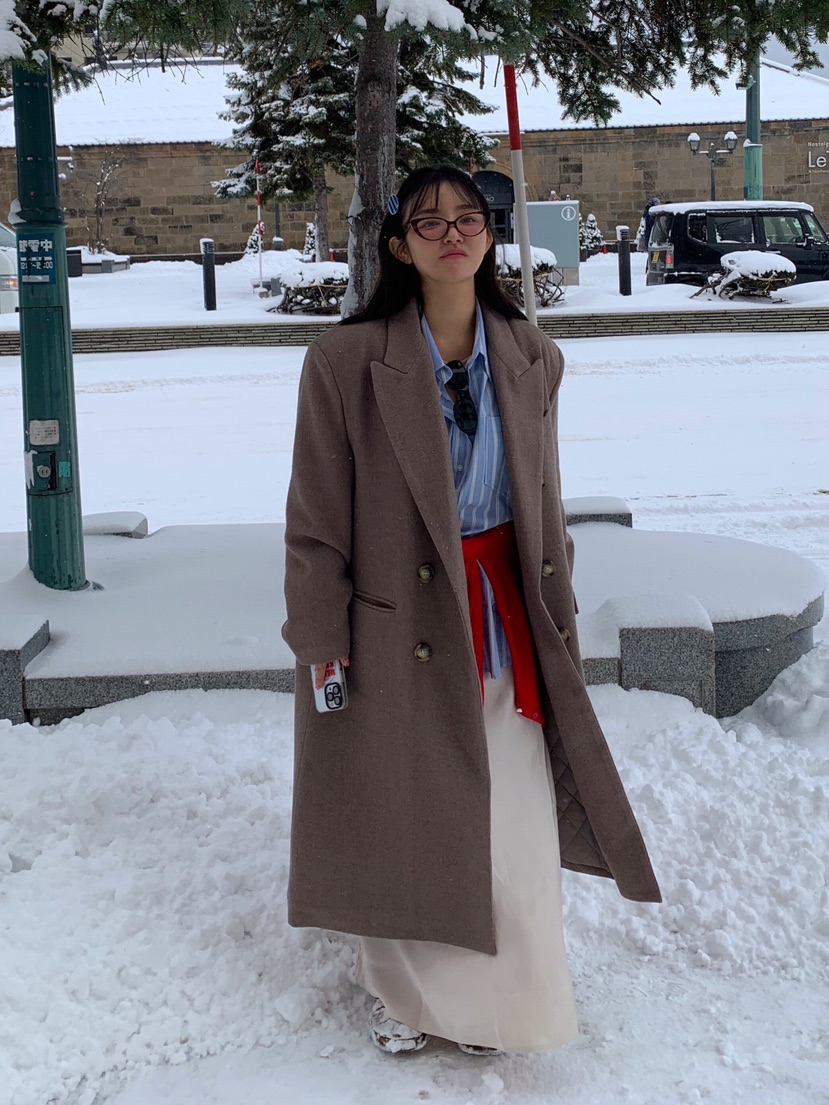 LIKEVAM㊣東大門實拍女士新品休閑真品時尚職業熱賣中長款大衣LIKEVAM中長款大衣