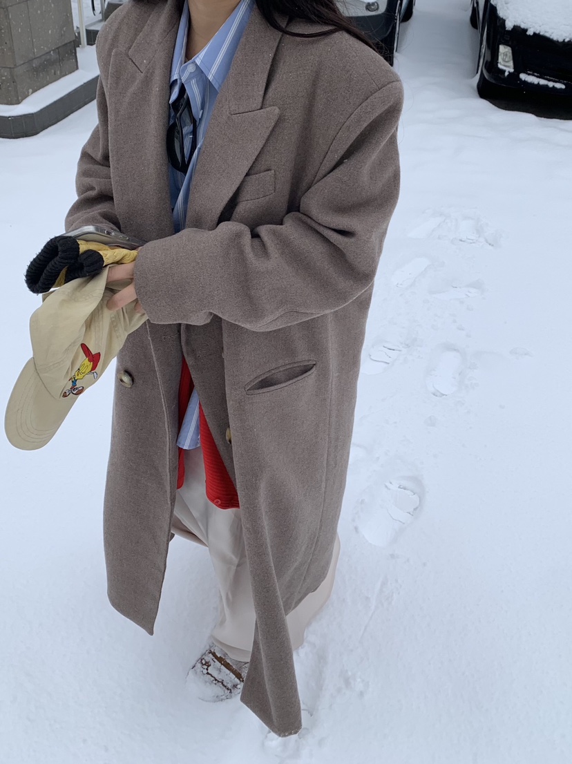 LIKEVAM㊣東大門實拍女士新品休閑真品時尚職業熱賣中長款大衣LIKEVAM中長款大衣