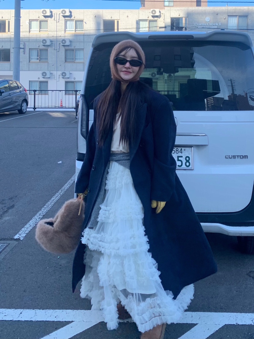 LIKEVAM㊣東大門實拍女士新品休閑真品時尚職業熱賣中長款大衣LIKEVAM中長款大衣