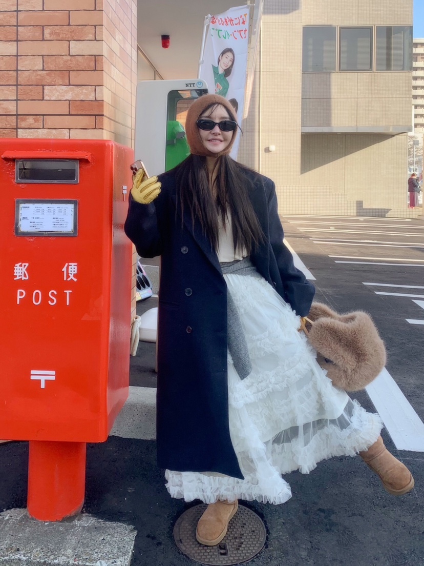 LIKEVAM㊣東大門實拍女士新品休閑真品時尚職業熱賣中長款大衣LIKEVAM中長款大衣