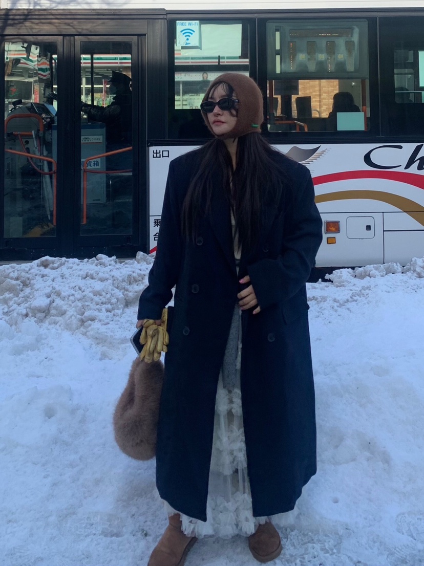 LIKEVAM㊣東大門實拍女士新品休閑真品時尚職業熱賣中長款大衣LIKEVAM中長款大衣