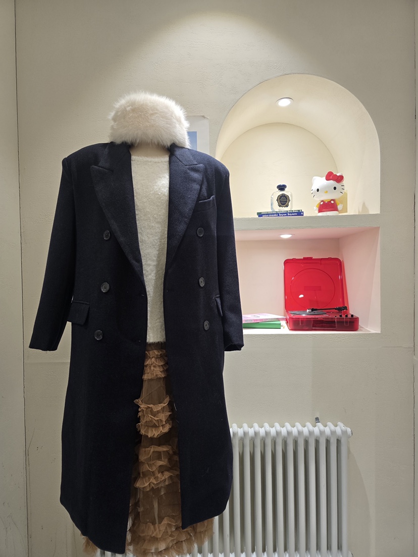 LIKEVAM㊣東大門實拍女士新品休閑真品時尚職業熱賣中長款大衣LIKEVAM中長款大衣圖色2