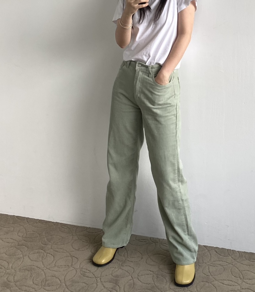 NOPROBLEM韓國代購㊣女士新品休閑真品推薦休閑褲Sale燈心絨NOPROBLEM休閑褲圖色1