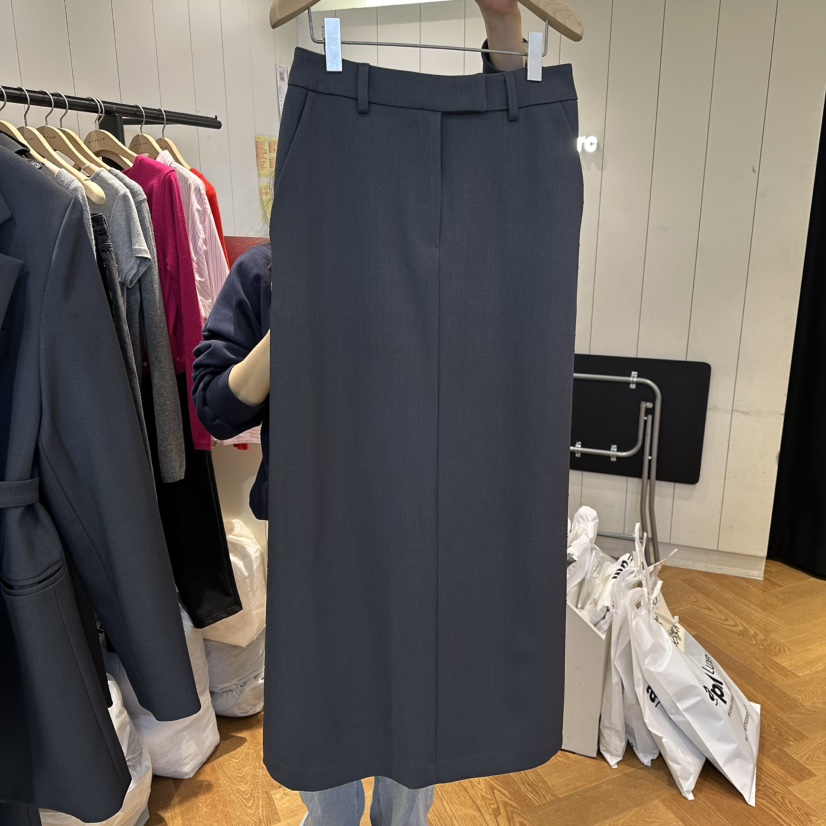 ARC㊣東大門代購女裝新款熱賣人氣推薦真品長裙不含腰帶春款ARC EN CIEL長裙圖色1墨色