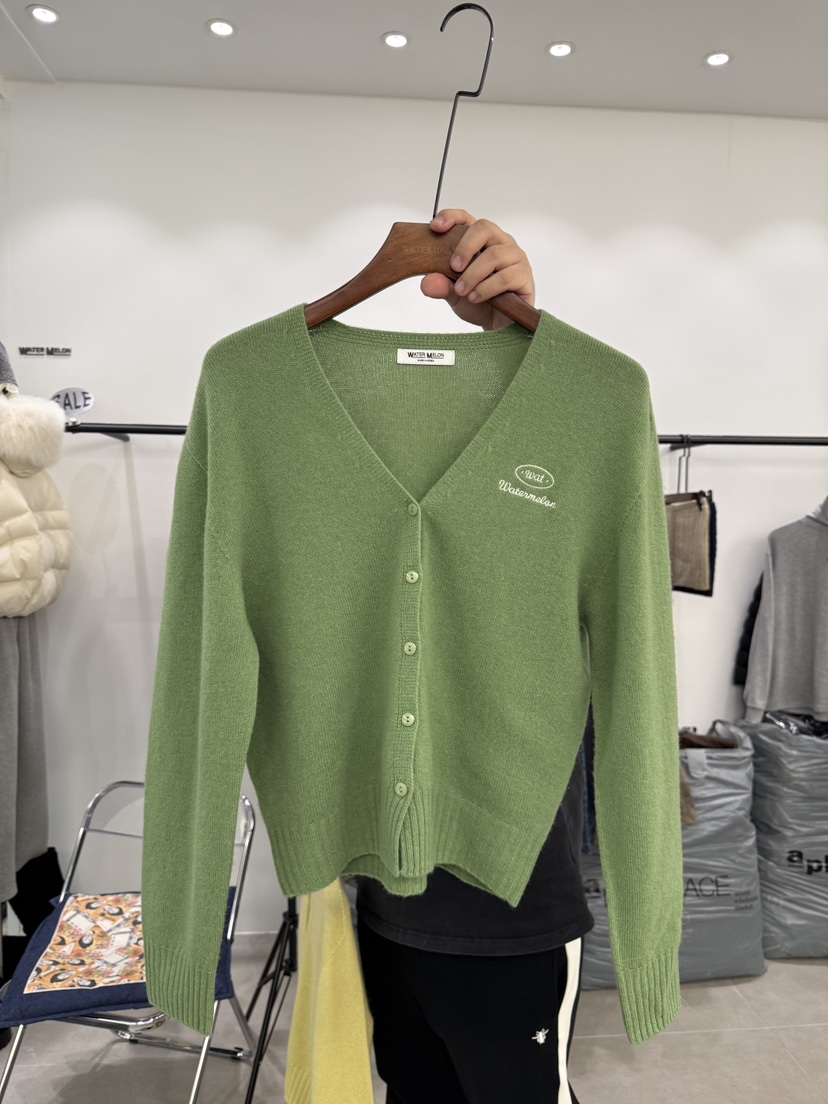 WATERMELON㊣東大門代購女裝新品時尚職業針織衫羊毛春款開衫WATER MELON針織衫圖色1