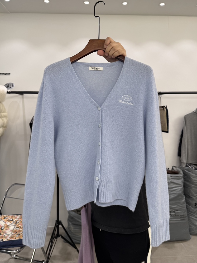 WATERMELON㊣東大門代購女裝新品時尚職業針織衫羊毛春款開衫WATER MELON針織衫圖色4