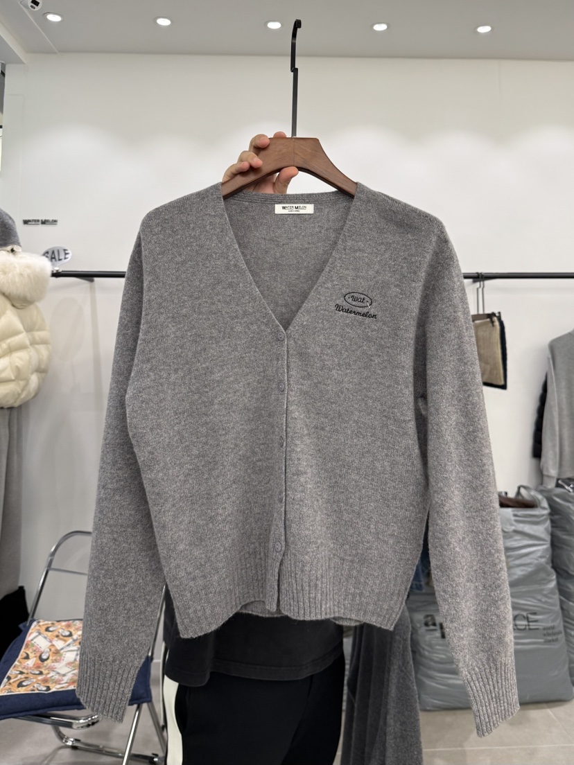 WATERMELON㊣東大門代購女裝新品時尚職業針織衫羊毛春款開衫WATER MELON針織衫圖色5