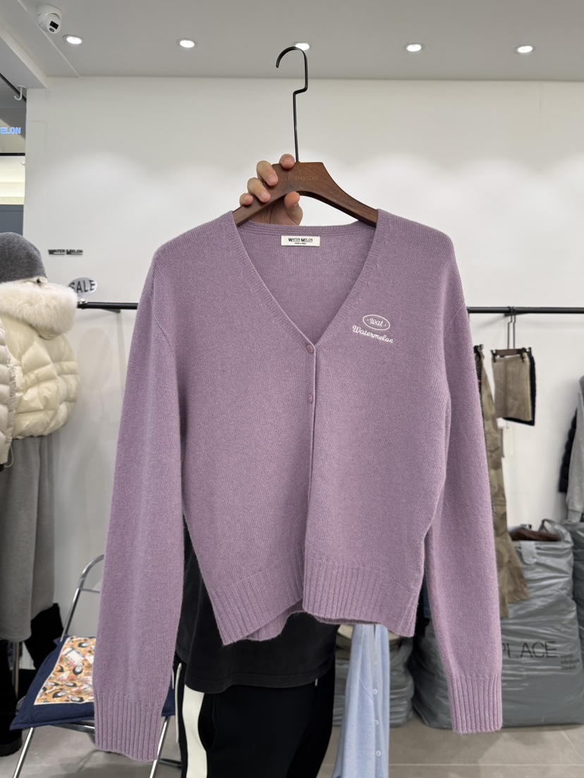 WATERMELON㊣東大門代購女裝新品時尚職業針織衫羊毛春款開衫WATER MELON針織衫圖色6