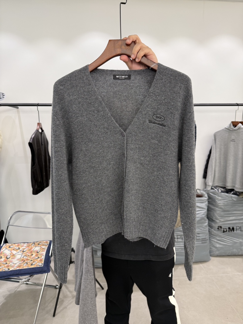 WATERMELON㊣東大門代購女裝新品時尚職業針織衫羊毛春款開衫WATER MELON針織衫圖色8