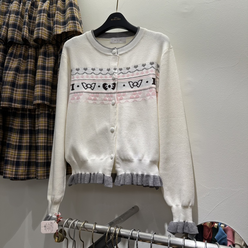 BIKINI東大門直郵㊣女裝新款推薦26春夏職業熱賣真品針織衫BIKINI針織衫圖色1
