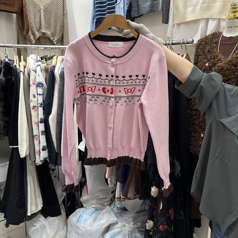 BIKINI東大門直郵㊣女裝新款推薦26春夏職業熱賣真品針織衫BIKINI針織衫圖色2