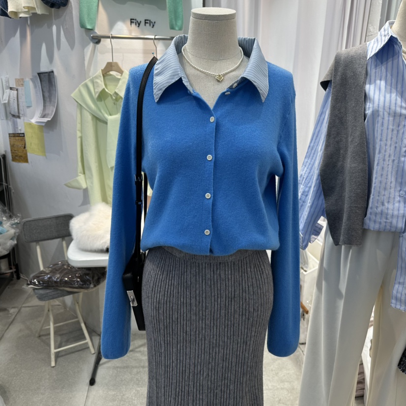 FLYFLY/LULULALLA/LIVE㊣東大門實拍女士新品時尚人氣針織衫FLYFLY/LULULALLA/LIVE針織衫圖色3