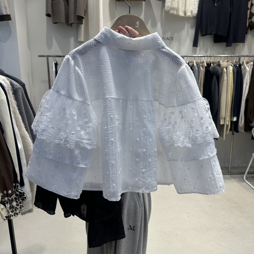 HOT PLACE/DREAM GIRIS/HOT ISSUE㊣東大門代購女士新款26春夏襯衫蕾絲衫蕾絲HOT PLACE/DREAM GIRIS/HOT ISSUE襯衫/蕾絲衫