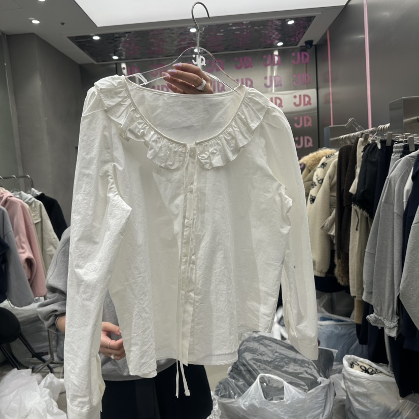 JUDYQUE㊣東大門實拍女士新品休閑職業熱賣時尚襯衫蕾絲衫春款JUDYQUE襯衫/蕾絲衫圖色1