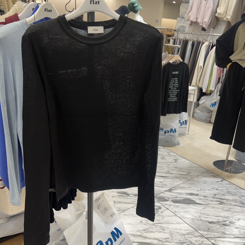 FLAT㊣東大門代購女士新品真品時尚熱賣職業休閑長袖T恤天絲FLAT長袖T恤圖色6