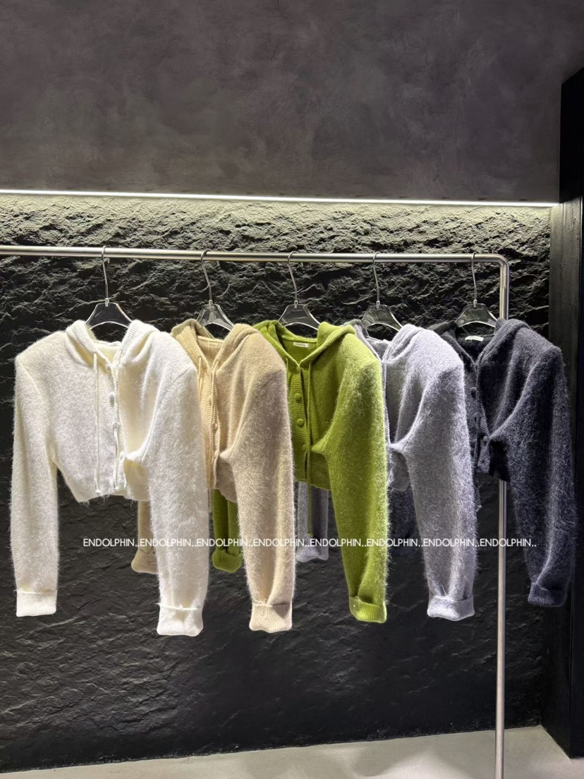 ENDOLPHIN韓國代購㊣女士新品人氣熱賣職業針織衫連帽針織衫ENDOLPHIN針織衫