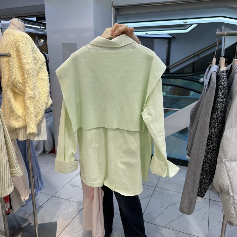 FLYFLY/LULULALLA/LIVE韓國直郵㊣女士新款時尚襯衫蕾絲衫披肩FLYFLY/LULULALLA/LIVE襯衫/蕾絲衫