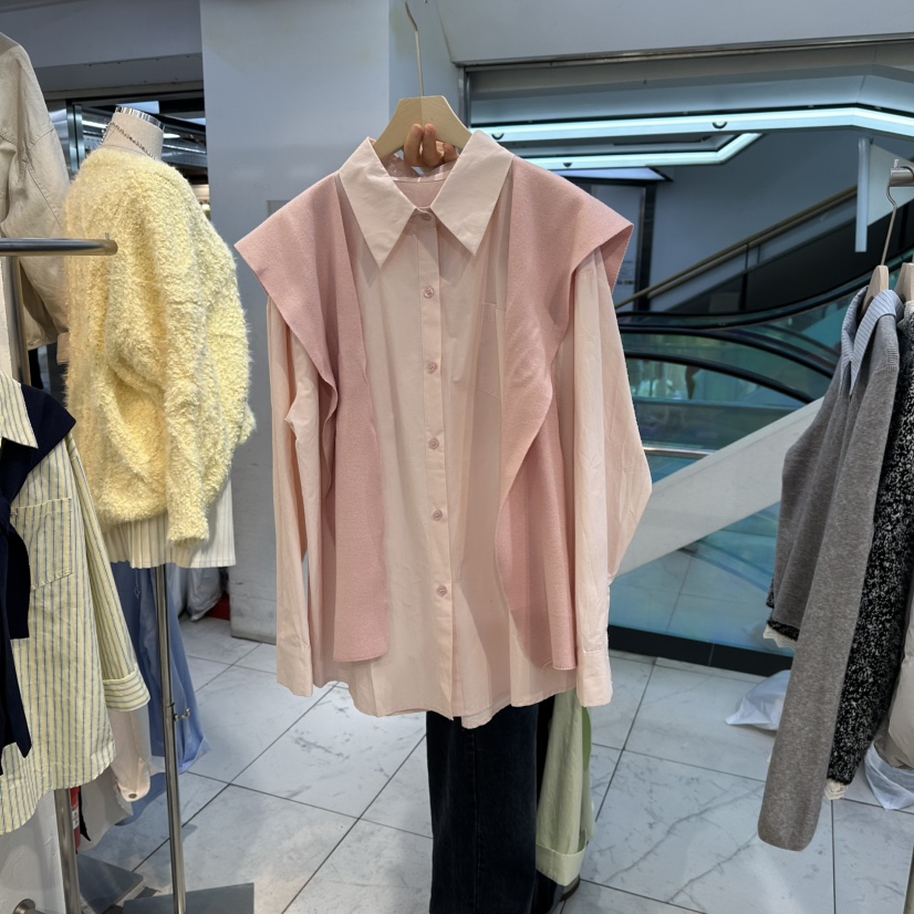 FLYFLY/LULULALLA/LIVE韓國直郵㊣女士新款時尚襯衫蕾絲衫披肩FLYFLY/LULULALLA/LIVE襯衫/蕾絲衫圖色2