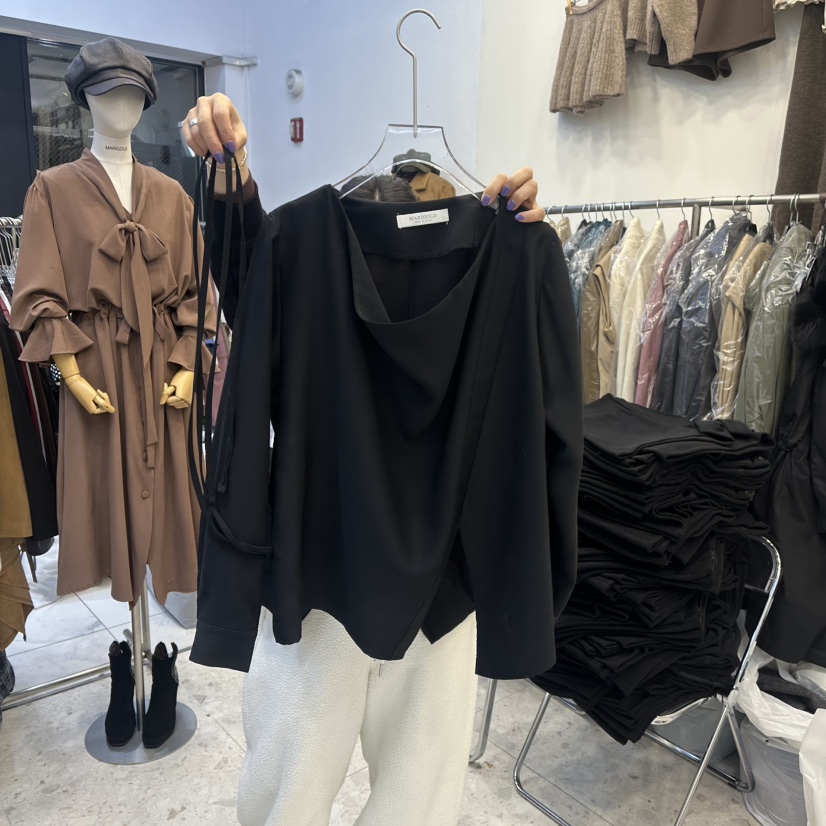 MARIGOLD東大門直郵㊣女士新品26春夏休閑人氣時尚襯衫蕾絲衫MARIGOLD襯衫/蕾絲衫圖色2