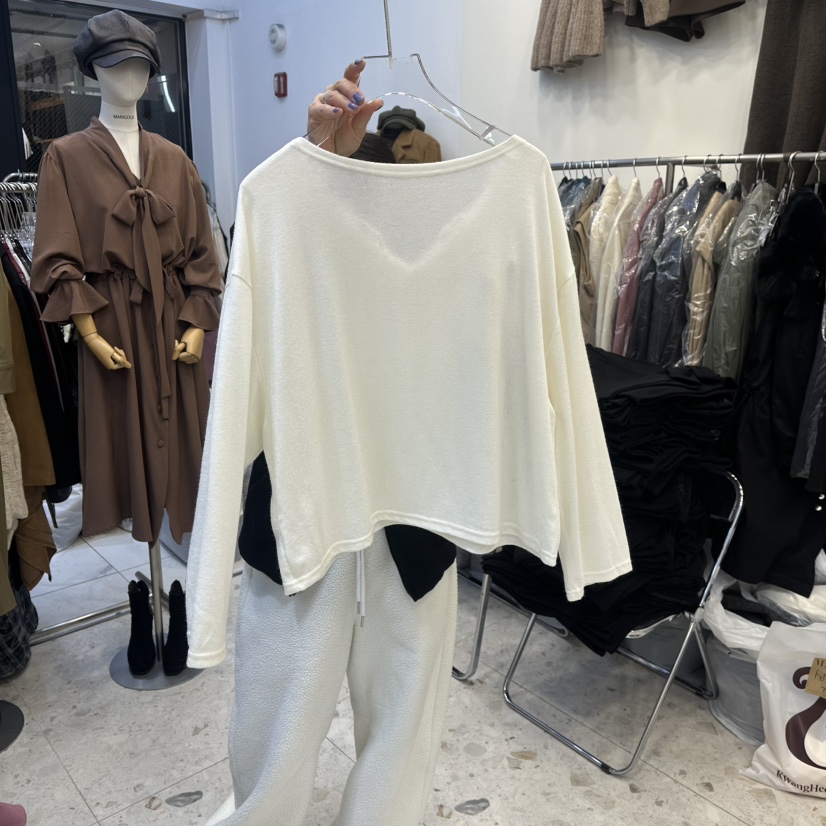 MARIGOLD㊣東大門代購女裝新品真品休閑時尚人氣長袖T恤蕾絲MARIGOLD長袖T恤