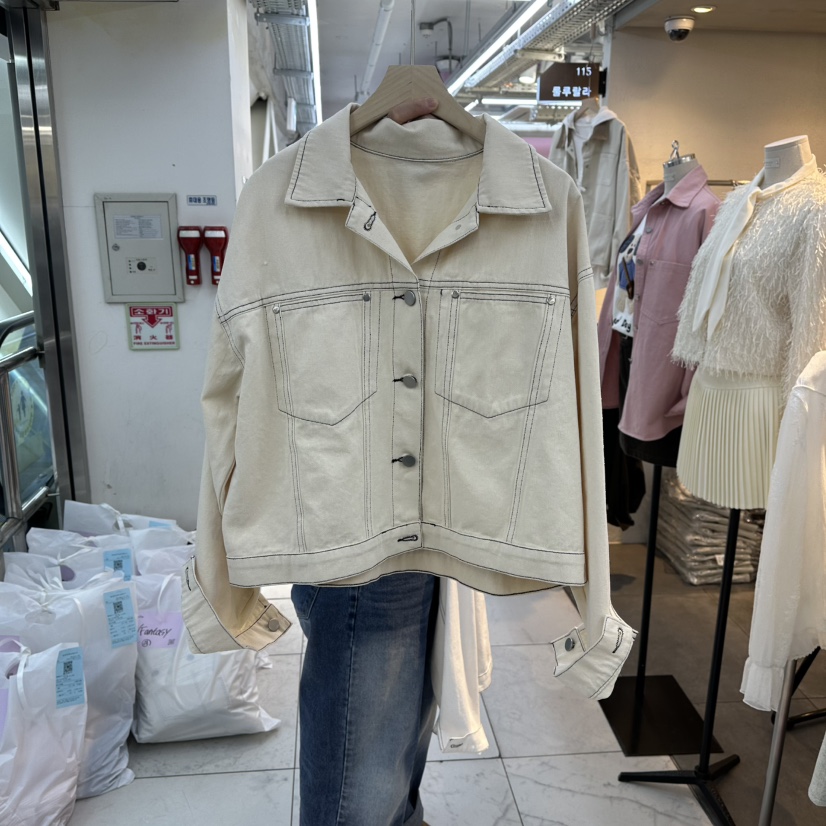 FLYFLY/LULULALLA/LIVE韓國直郵㊣女裝新款推薦真品人氣夾克FLYFLY/LULULALLA/LIVE夾克圖色1杏色