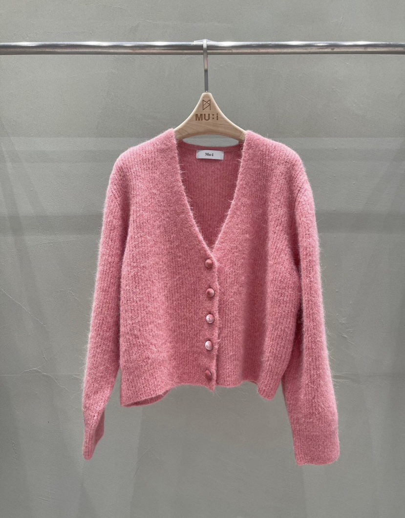 THE MUI韓國直郵㊣女士新款休閑真品熱賣人氣推薦毛衣V領開衫THE MUI毛衣圖色1