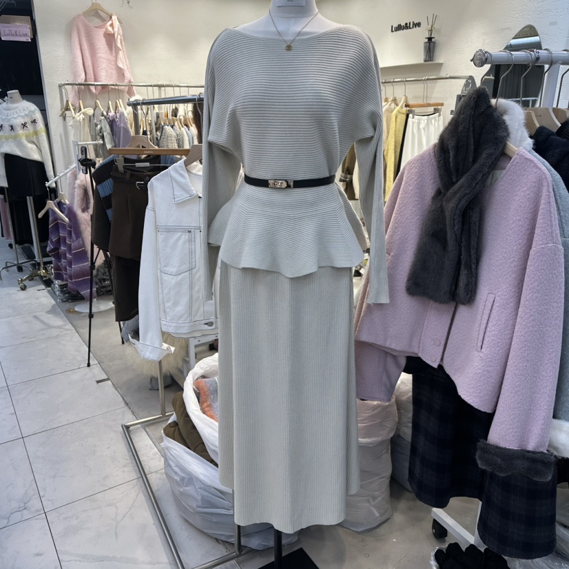 FLYFLY/LULULALLA/LIVE韓國代購㊣女裝新品時尚套裝含腰帶套裝FLYFLY/LULULALLA/LIVE套裝圖色1