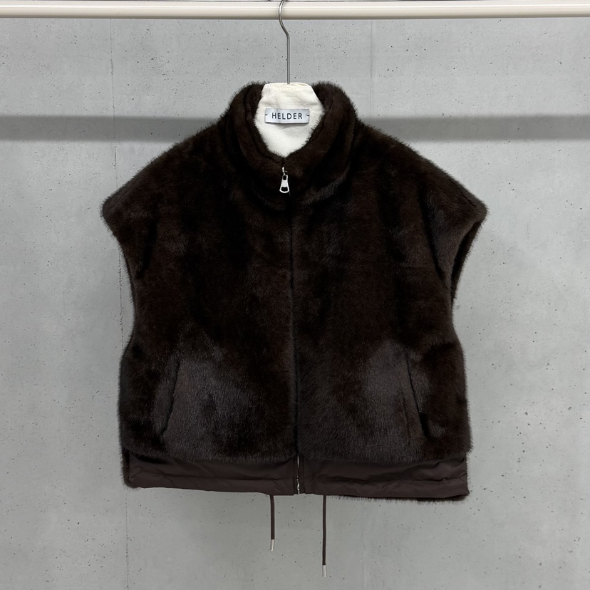 HELDER-P韓國代購㊣女裝新品真品休閑人氣馬甲里外穿雙面鵝絨HELDER馬甲圖色1