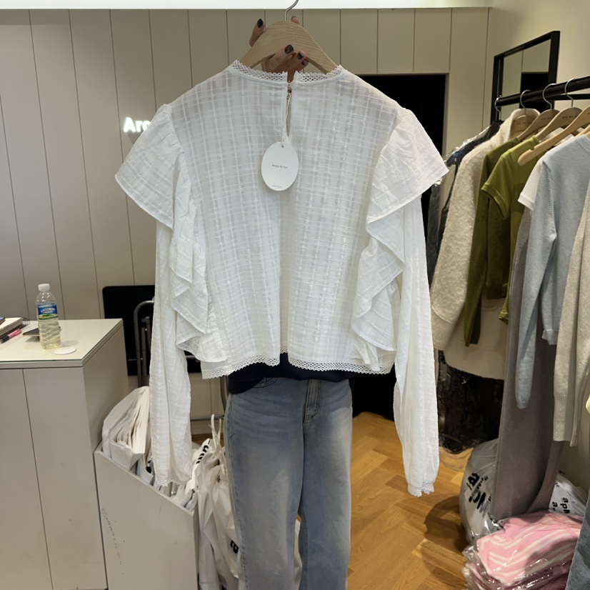 ARC㊣東大門代購女裝新款休閑熱賣職業時尚人氣襯衫蕾絲衫春款ARC EN CIEL襯衫/蕾絲衫