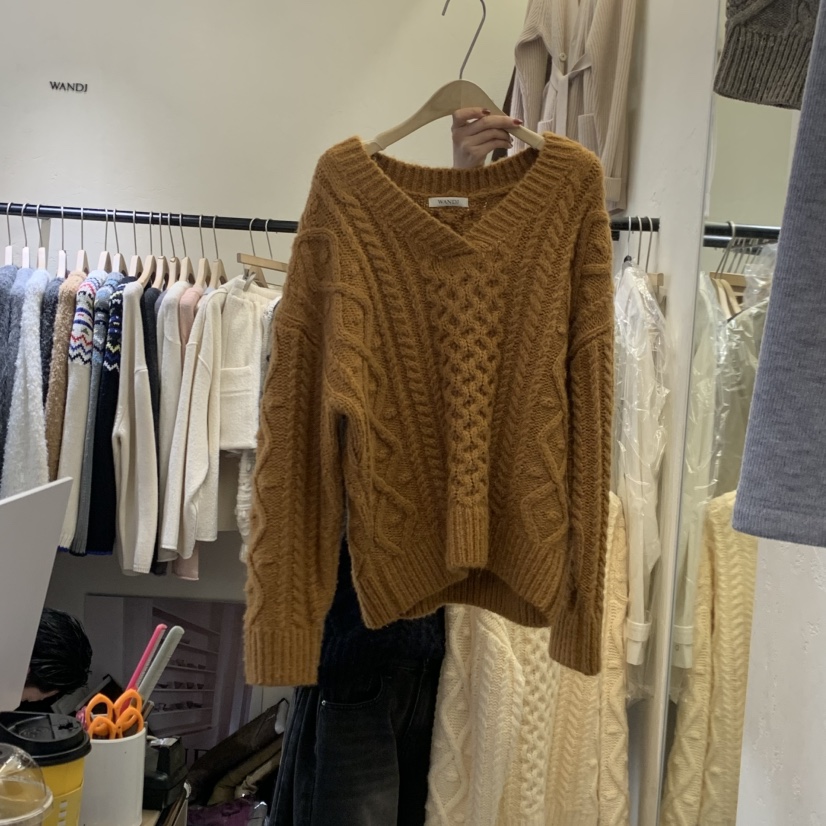 W AND J韓國直郵㊣女士新款休閑26春夏推薦真品時尚人氣毛衣W AND J毛衣圖色2